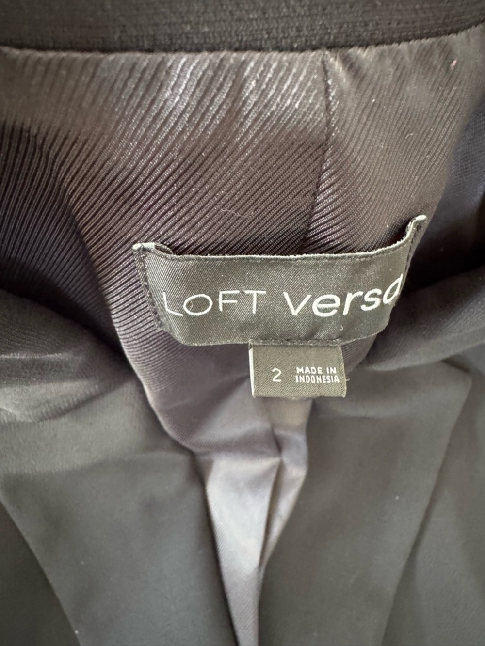 LOFT Versa Crepe Drape Oversized Blazer Black Size 2 - Picture 13 of 13